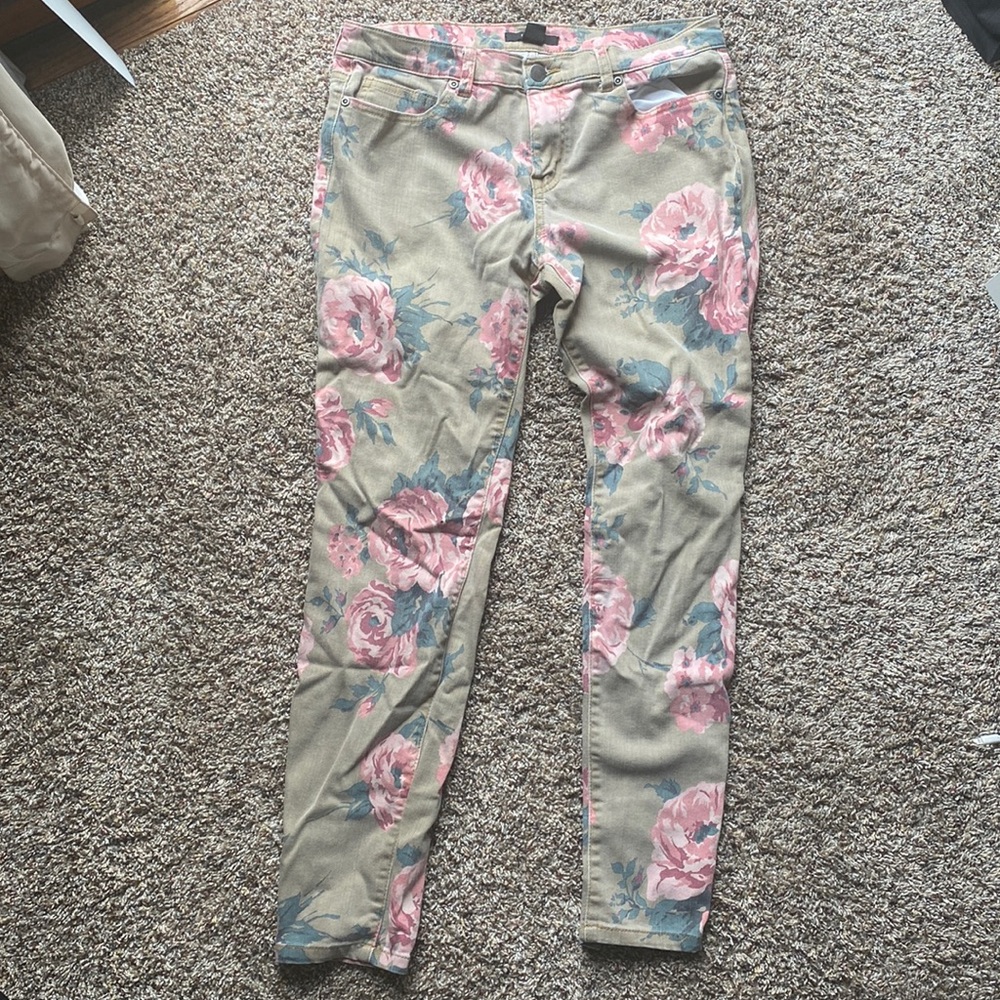 Forever 21 Floral/Tan Jeans